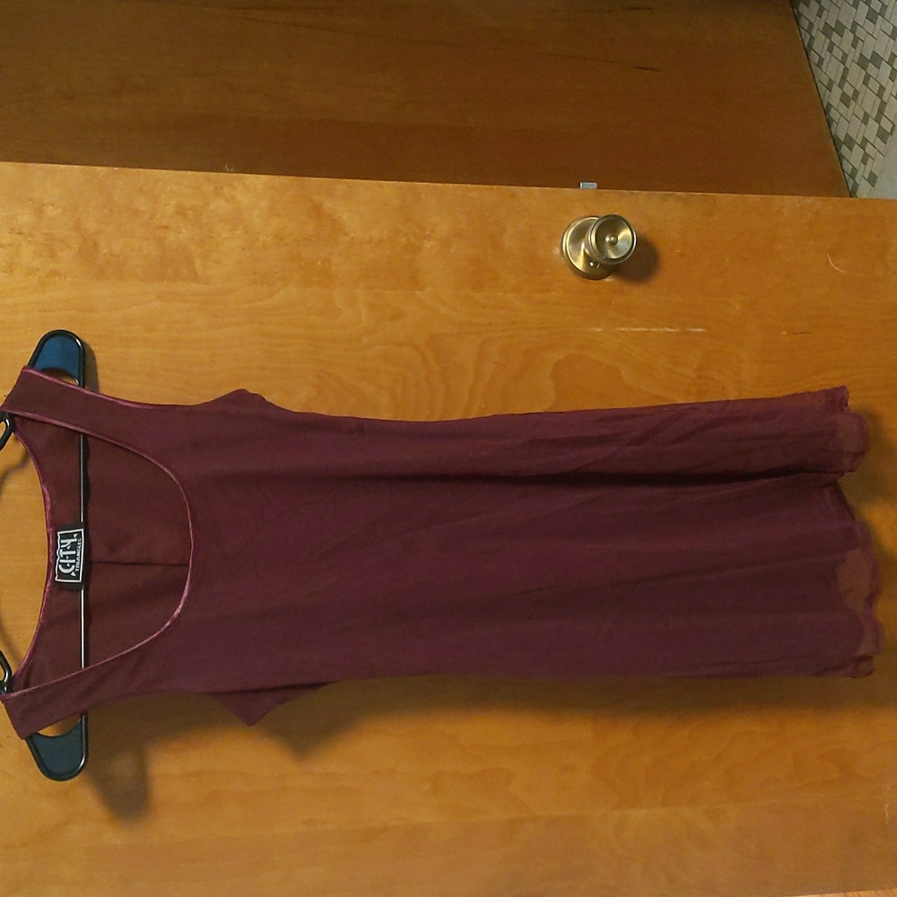 Burgundy Sleeveless Mini Dress